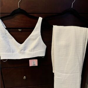 NWT white two piece set